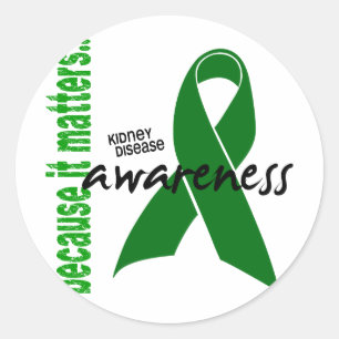 Kidney Disease Awareness Classic Round Sticker