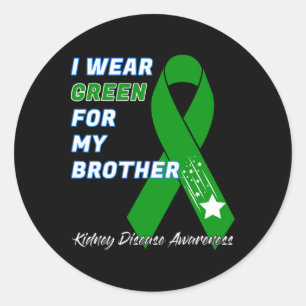 Kidney Disease Awareness Dialysis Transplant Donor Classic Round Sticker