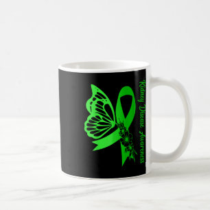 Kidney Disease Awareness Green Ribbon Butterfly Su Coffee Mug