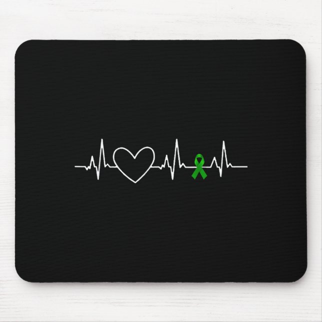 Kidney Disease Awareness Heartbeat  Mouse Pad (Front)