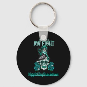 Kidney Disease Awareness Her Fight Is My Fight  Keychain
