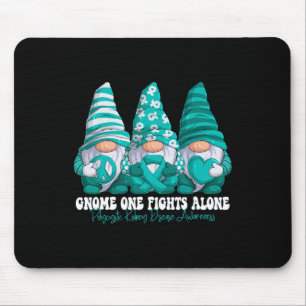 Kidney Disease Awareness Month Teal Ribbon Gnomes Mouse Pad