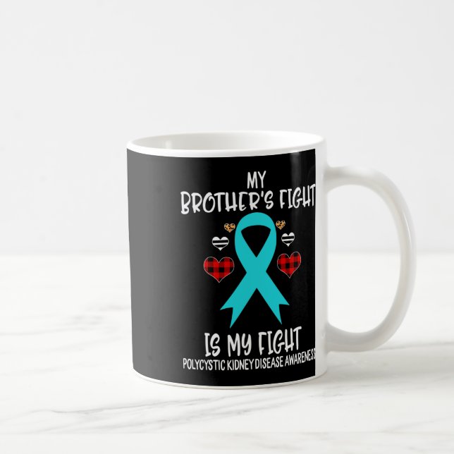 Kidney Disease Awareness My Brother's Fight Is My  Coffee Mug (Right)