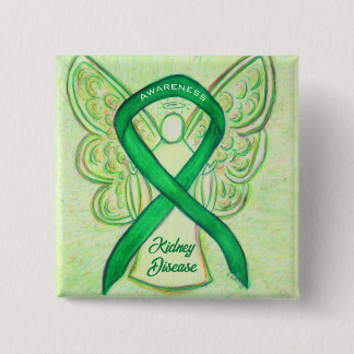 Kidney Disease Awareness Ribbon Angel Pin