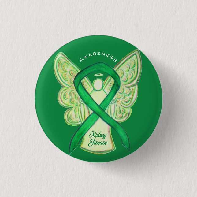 Kidney Disease Awareness Ribbon Angel Pins (Front)