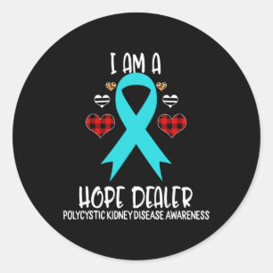 Kidney Disease Awareness Ribbon I Am A Hope Deale Classic Round Sticker