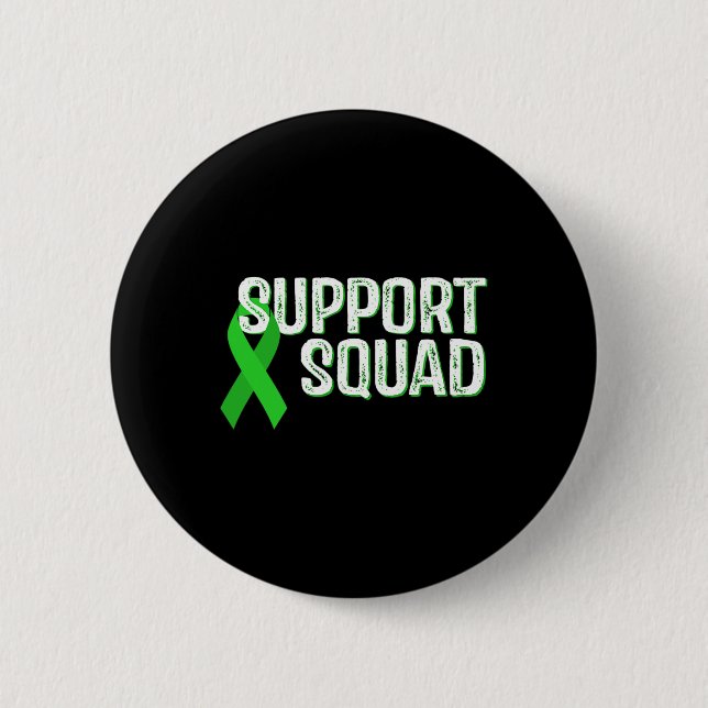 Kidney Disease Awareness Support Squad  2 Inch Round Button (Front)
