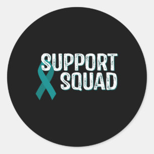 Kidney Disease Awareness Support Squad  Classic Round Sticker