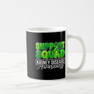 Kidney disease awareness support squad green coffee mug