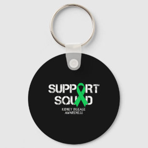 Kidney Disease Awareness Support Squad Men Women Keychain