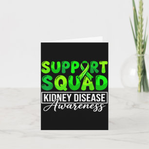 Kidney disease awareness support squad nurse green card