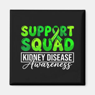 Kidney disease awareness support squad nurse green magnet