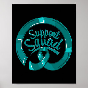 Kidney Disease Awareness Support Squad Teal  Poster