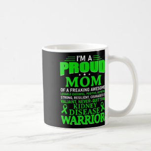 Kidney Disease Awareness Survivor Green Ribbon Mom Coffee Mug