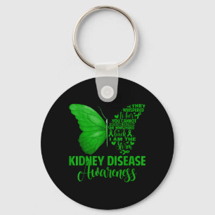 Kidney Disease Awareness Warriors Green Ribbon Keychain