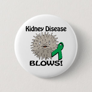 Kidney Disease Blows Awareness Design 2 Inch Round Button