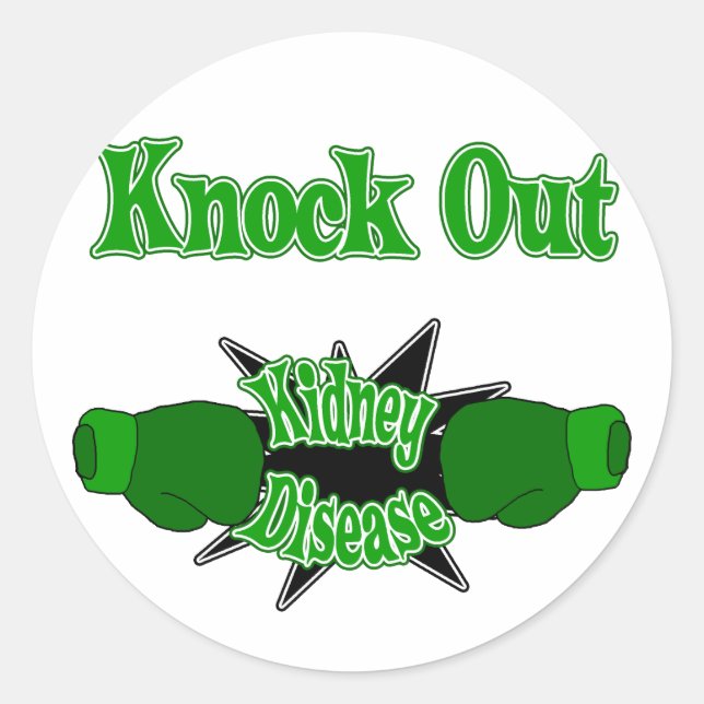 Kidney Disease Classic Round Sticker (Front)