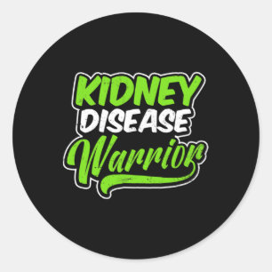 Kidney Disease Design Warrior Gift Classic Round Sticker
