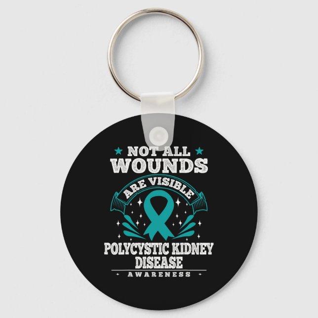 Kidney Disease Gift - Pkd Awareness  Keychain (Front)