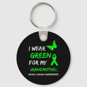 Kidney Disease I Wear Green For My Grandmother Rib Keychain