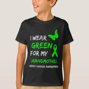 Kidney Disease I Wear Green For My Grandmother Rib T-Shirt