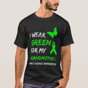Kidney Disease I Wear Green For My Grandmother Rib T-Shirt
