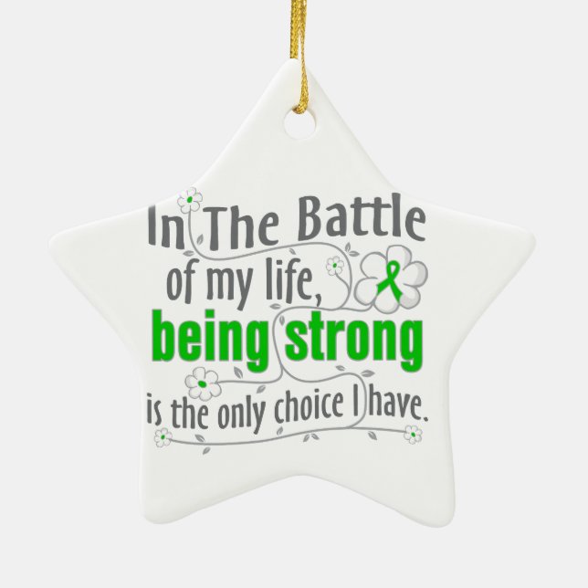 Kidney Disease In The Battle Ceramic Ornament (Back)