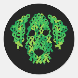 Kidney Disease Mental Health Scoliosis Ribbon Awar Classic Round Sticker