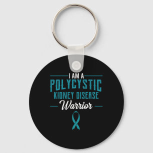 Kidney Disease Pkd Warrior Pckd Awareness Teal 1 Keychain