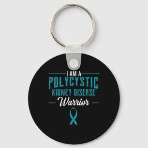 Kidney Disease Pkd Warrior Pckd Awareness Teal 2 Keychain