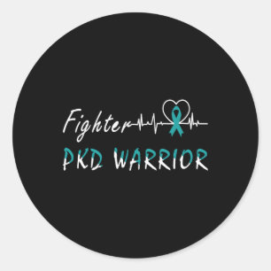 Kidney Disease Pkd Warrior Support Fighter  Classic Round Sticker