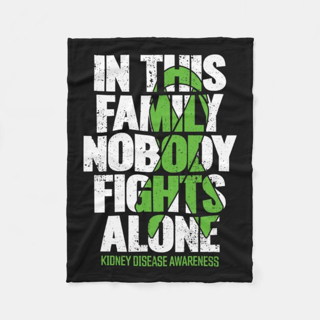 Kidney Disease Support - Family Kidney Disease Awa Fleece Blanket (Front)