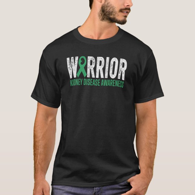 Kidney Disease Support Warrior Kidney Disease Awar T-Shirt (Front)