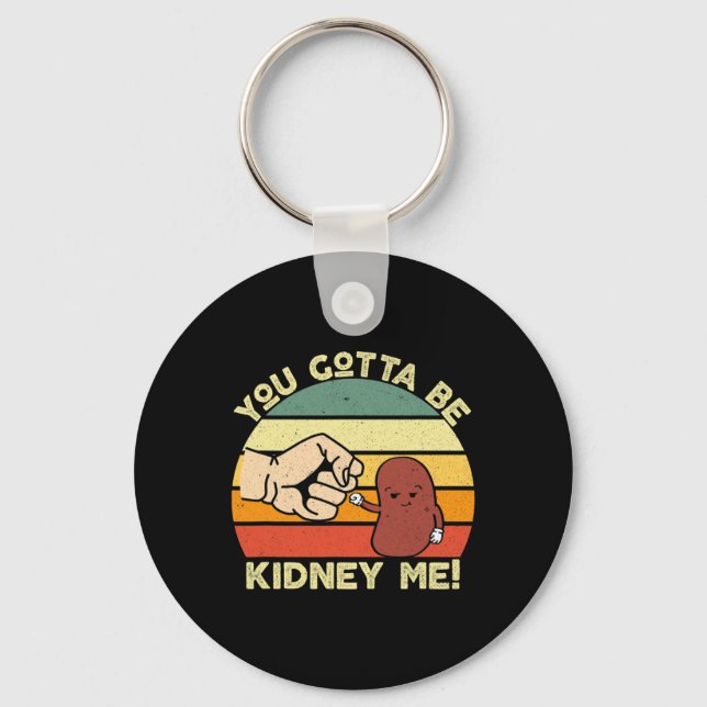 Kidney Disease Transplant Fun Kidney Organ Donor D Keychain (Front)