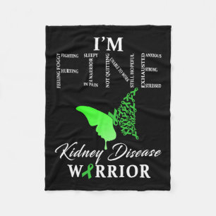 Kidney Disease Warrior I'm Fine 1 Fleece Blanket