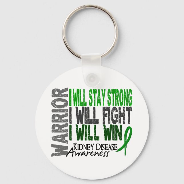 Kidney Disease Warrior Keychain (Front)