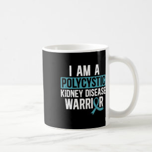 Kidney Disease Warrior Pkd Teal Ribbon Awareness Coffee Mug