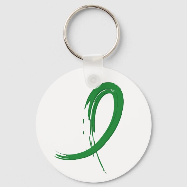 Kidney Disease's Green Ribbon A4 Keychain (Front)