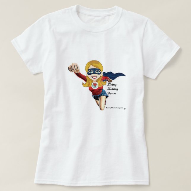 KIDNEY DONOR MOMMY WARRIOR T-Shirt (Design Front)