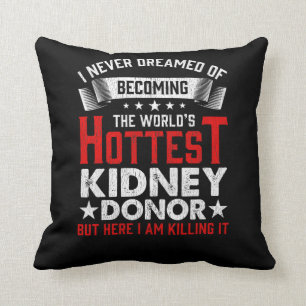 Kidney Donor Organ Transplant Surgery Recovery Throw Pillow