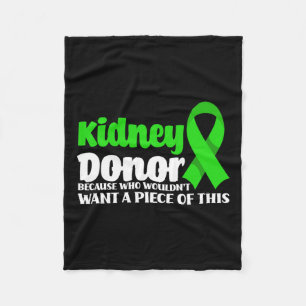 Kidney Donor Transplant Fun Get Well Surgery Kidne Fleece Blanket