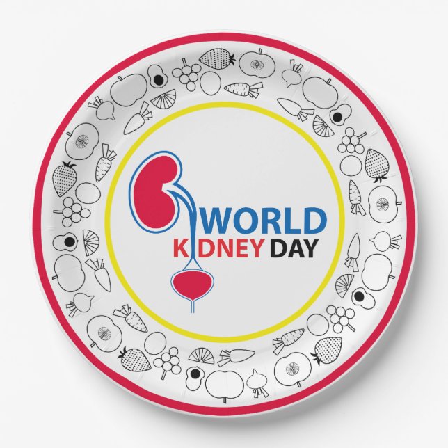 Kidney Health for Everyone Everywhere Paper Plate (Front)