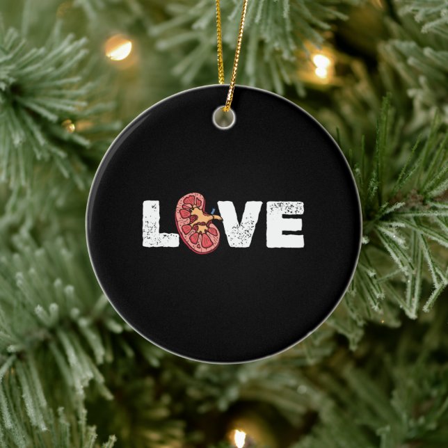 Kidney Organ Love Nephrologist Ceramic Ornament (Tree)