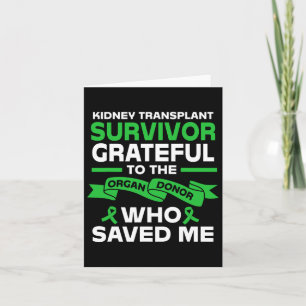 Kidney Recipient Kidney Transplant Survivor  Card