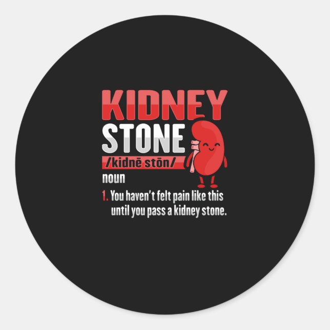 Kidney Stone Surgery Recovery Classic Round Sticker (Front)