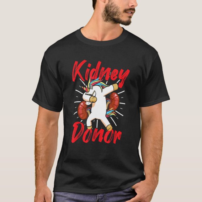 Kidney Transplant Donor Unicorn Surgery Recovery T-Shirt (Front)