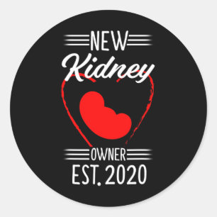 Kidney Transplant Recipient 2020 Organ Classic Round Sticker