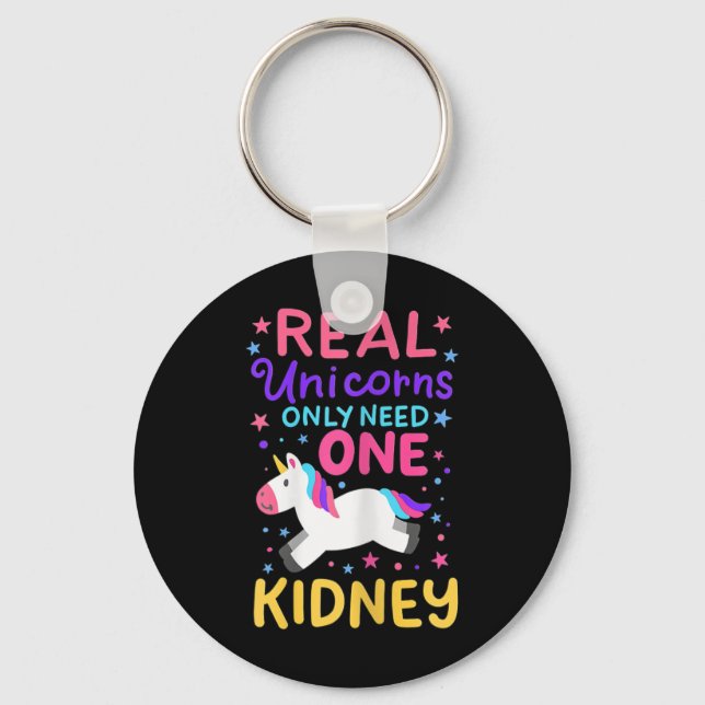 Kidney Transplant Renal Surgery Cute Unicorn For G Keychain (Front)