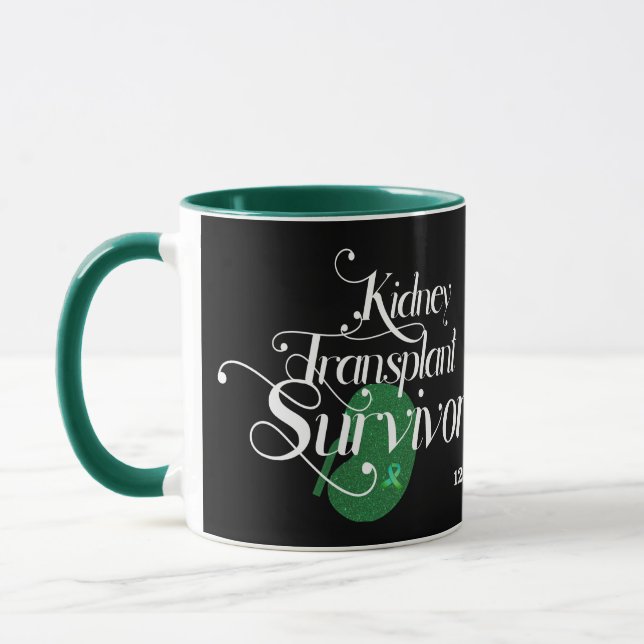 Kidney Transplant Survivor Custom Coffee Mug (Left)