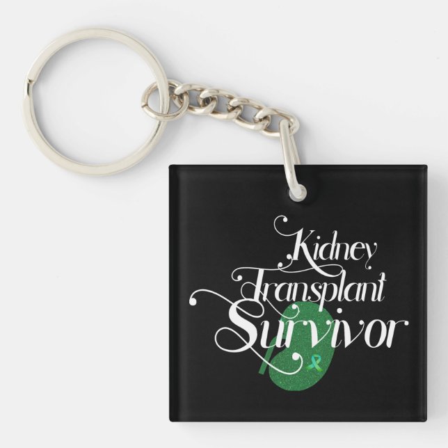 Kidney Transplant Survivor Custom Keychain (Front)